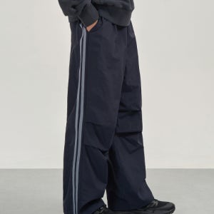 [엑스컨테이너] 사이드 라인 나일론 트랙 팬츠 (NAVY) E5S-SLNTP71 NAVY