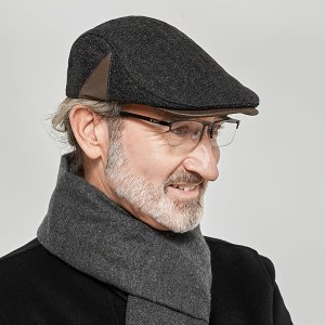 모남용 패션 아방가르드 모자 야외 봄 가을 중년 및 노인 아빠 오리 모자 가을 겨울 레트로 베레트