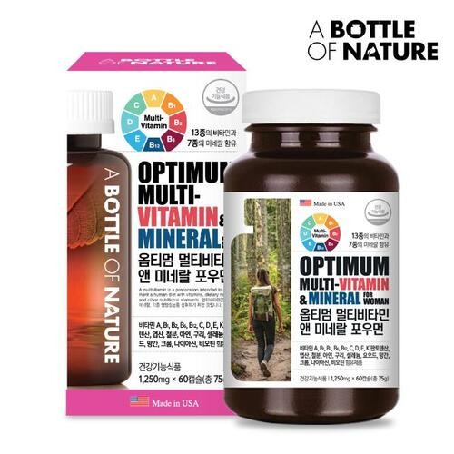 여자만을 위한 멀티비타민 앤 <b>미네랄</b> 포우먼 1250mg 60정 1+1 2박스 120정