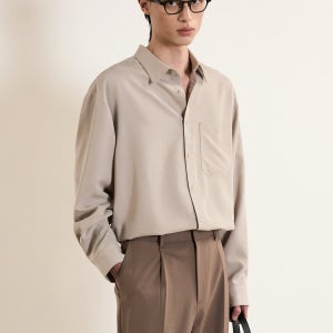 [티엔지티] Essential Tencel Shirt (Beige) TNSH5E101I2