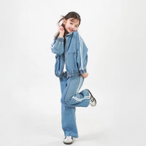 루망데님집업SET[25FJC8905,상의,상하의,하의,바지,상하복,클래식,상하세트,세트,팬츠,셋업,데님,집업]
