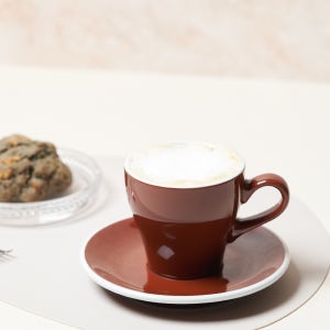 러브라믹스 커피잔 카푸 튤립 모카브라운 180ml 6인조