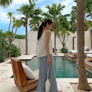 머메이드 라인 살안타 플리츠 스커트