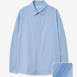 [티엔지티] Cotton Stripe Shirt (Blue) TNSH5E106B2