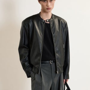 [티엔지티] Faux Leather Bike Jumper (Black) TNJU5E105BK