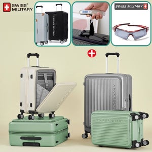 스위스밀리터리 [25년형 신제품] 스위스밀리터리 전면오픈 아벤투라 여행용캐리어 튼튼하고 잘굴러가는 고장없는 러기지 확장형