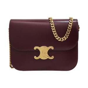 셀린느 여성 컬리지 트리옹프 백 다크 버건디 113583BF4 28RB 더팩토리 24SS 트리오페 로고 컬리지백 미디움 123768904