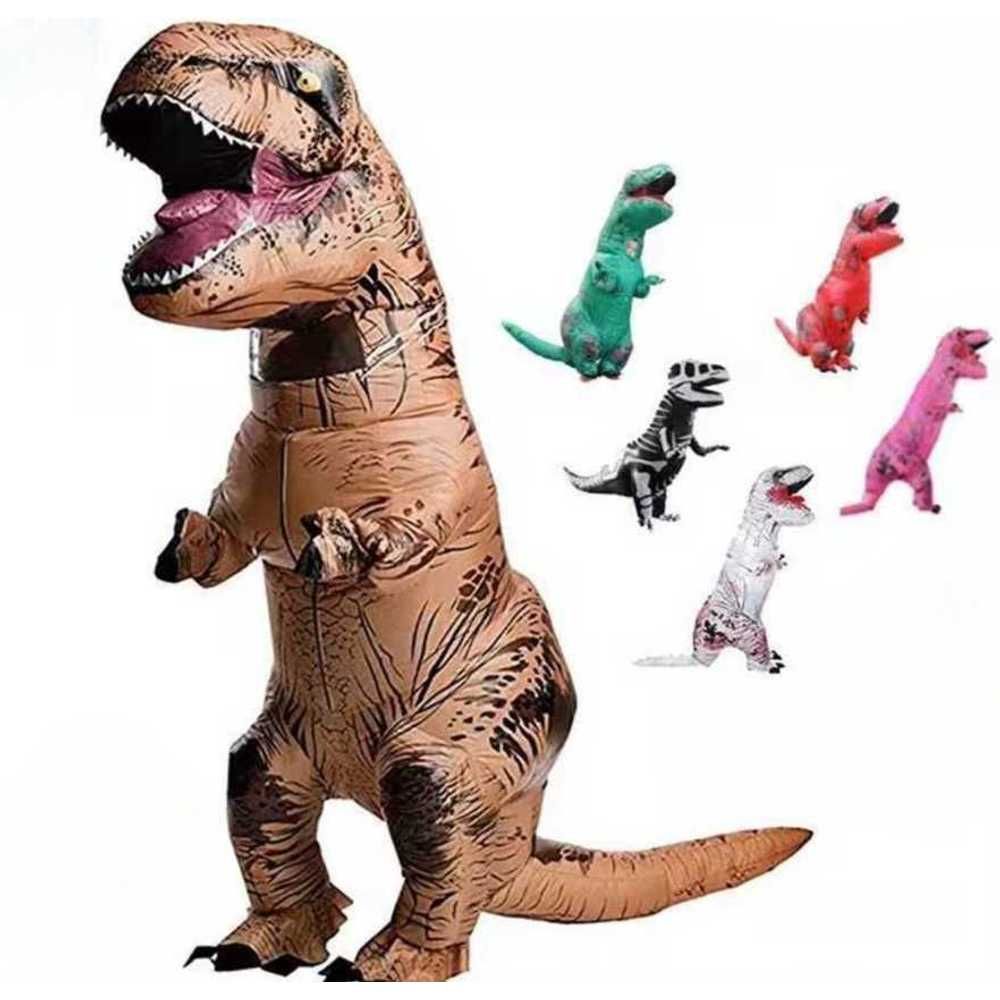 공룡 에어수트 파티 코스튬 녹색 의상 <b>성인용</b> 할로윈