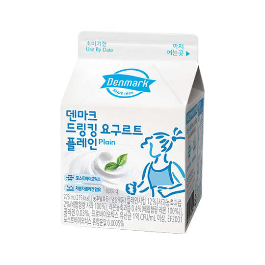 덴마크 드링킹 요구르트 플레인 제품 이미지