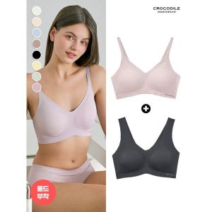 [크로커다일 이너웨어]  25SS 몰드부착 스트랩, 런닝형 감탄브라 1+1 택1