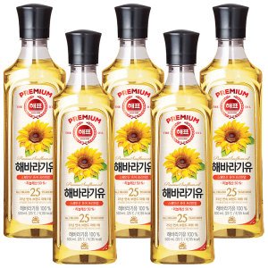 사조해표 사조 해표 해바라기유 500ml x 5개 / 식용유 유지류 오일 기름
