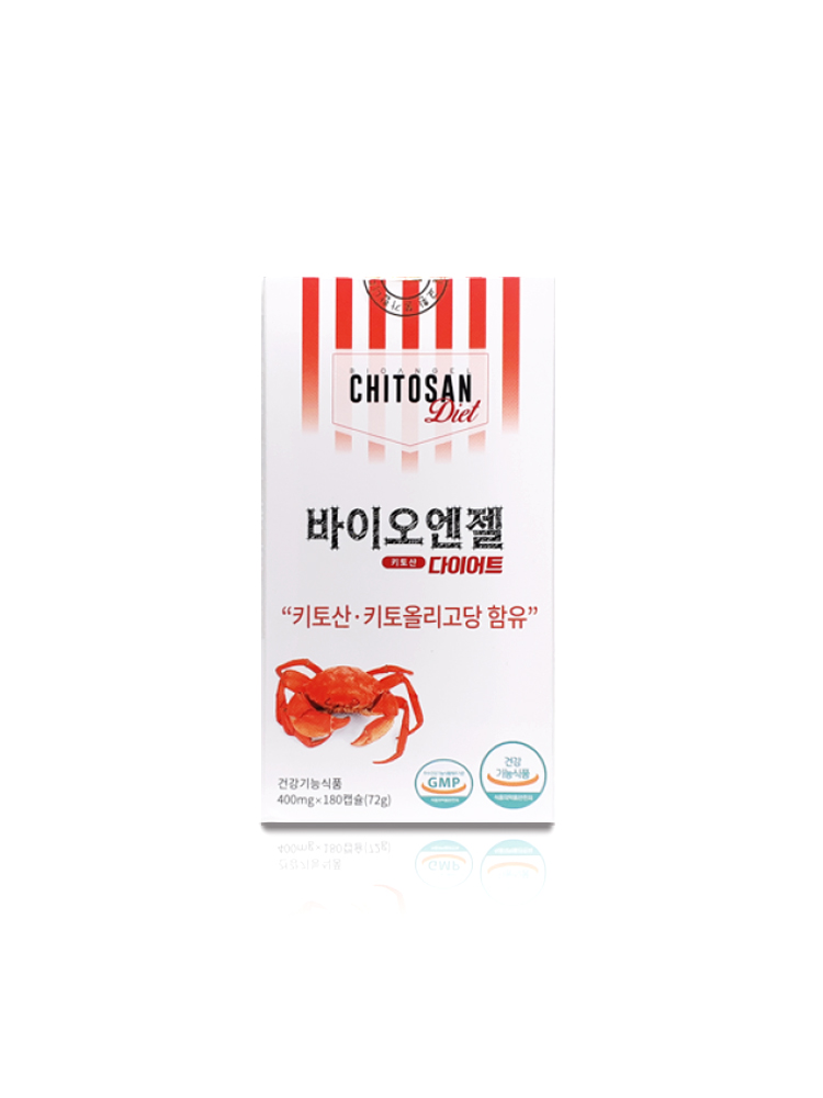 바이오엔젤 <b>키토산</b> 400mg x 180캡슐, 1개