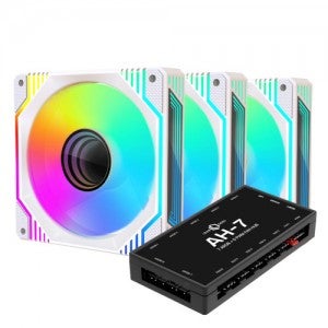 AONE STORM INFINITY ARGB PWM 120 KIT (컨트롤러/3팩, 화이트)