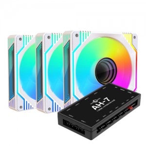 AONE STORM INFINITY ARGB PWM 120 리버스 KIT (컨트롤러/3팩, 화이트)