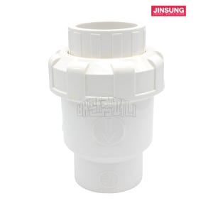 PVC 유니온 볼체크밸브(역지변) 수직설치 (56306)