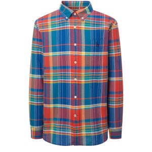 [헤지스 남성] 헤지스 마드라스 체크 강연 셔츠 R2 110 HZSH5B332R2