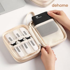 디홈 외장하드 전용 파우치 2.5인치 SSD HDD 하드디스크 케이스 2단 생활방수 지퍼형 가방