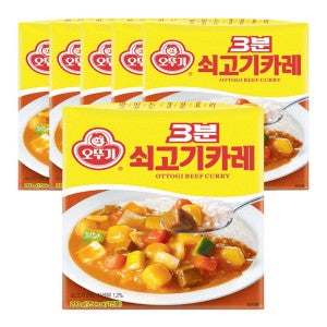 오뚜기 간편식 오뚜기 3분 쇠고기카레 200g 6개