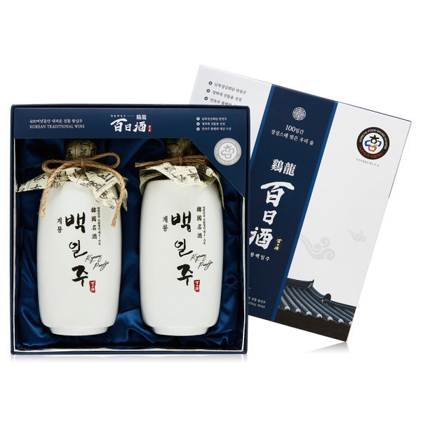Gyeryong Baekilju, Master Lee Seong-woo (Food Master No. 4) for Inter-Korean Summit Dinner_President's Gift White Porcelain Set