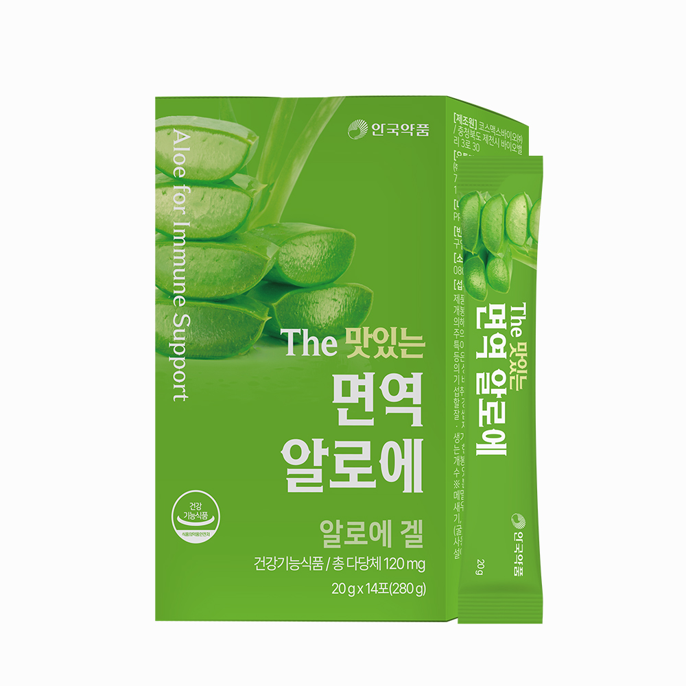 안국약품 The 맛있는 <b>면역</b> 알로에 20g x 14포, 5개