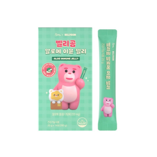 GRN 벨리곰 알로에 이뮨 젤리 20g x 14포, 1개