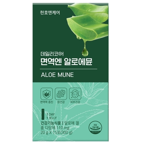 천호엔케어 데일리코어 <b>면역</b>엔 알로에뮨 20g x 15포, 3개
