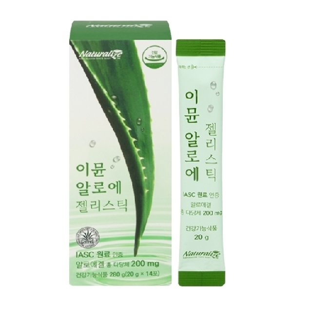 네추럴라이즈 이뮨 <b>알로에 젤리</b>스틱 20g x 14포, 3개