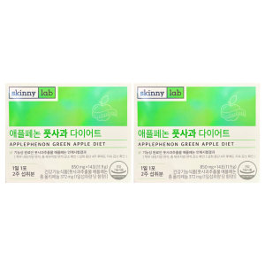 <b>헬스밸런스</b> 스키니랩 애플페논 풋사과 <b>다이어트</b> 14정 x2개 / 폴리페놀 372mg /slm