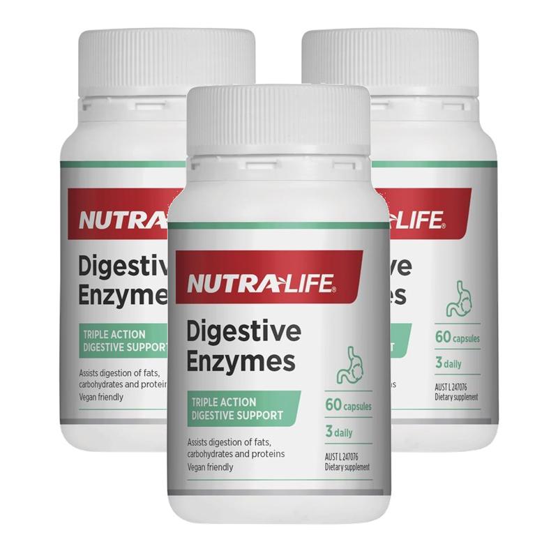 뉴트라라이프 소화효소 60캡슐 x 3병  3개  60정