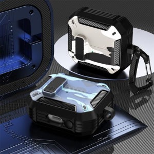 테일즈 갤럭시 버즈3/버즈3프로/버즈3FE 호환 솔져 카본 분실방지 버클락 케이스