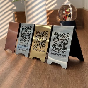 창업선물 ⭐QR코드 미니입간판⭐, 폴리곤