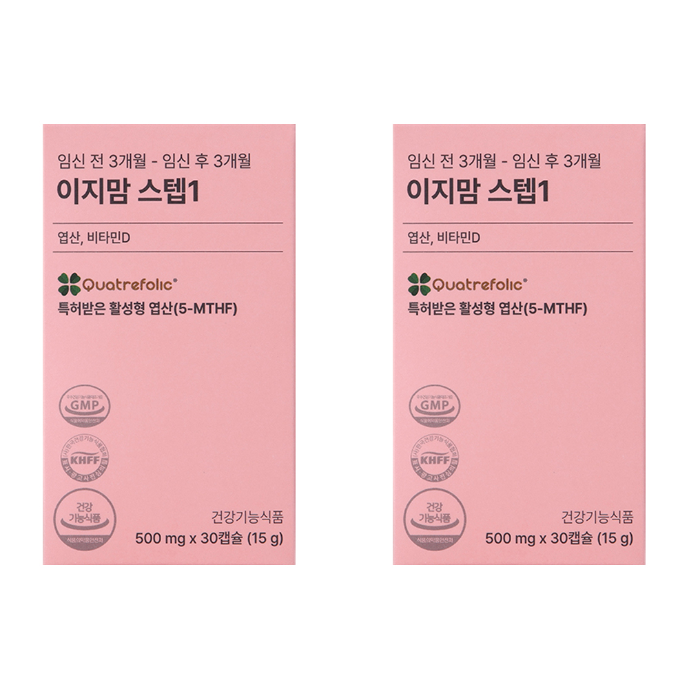 <b>이지</b>맘 스텝1 <b>엽산</b> 비타민D  30정  2개