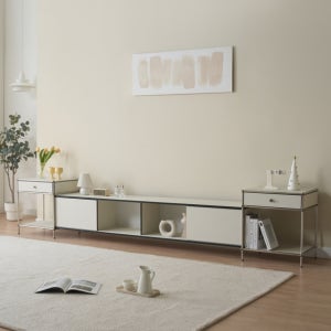 이노센트 미드센츄리 스탠스 확장형 티비다이 수납 모듈 거실장 2000 i105030