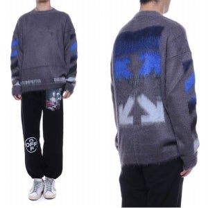 [오프화이트][오프화이트] 19FW 남성 디아고날 모헤어 니트 (OMHA036E19B02024_078_OMHA036E19B02024_0788_19F [갤러리아]