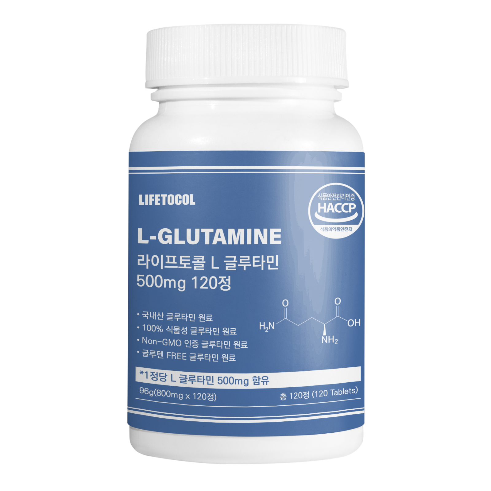 채움바이오 라이프토콜 <b>L</b> <b>글루타민</b> 800mg x 120정, 1개