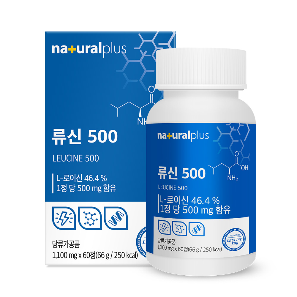 엠에스바이오텍 내츄럴플러스 류신 500 1100mg x 60정, 1개