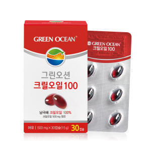 애플트리김약사네 그린오션 <b>크릴오일100</b> 500mg x 30캡슐, 1개