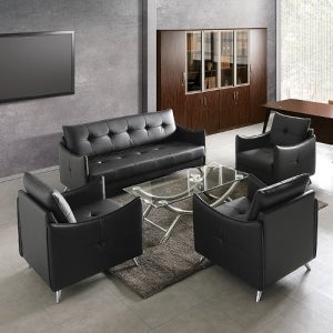 hfs 197 라이노 인조가죽소파 블랙 유니크한 감각적 소파