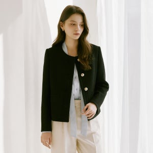 [클라비스]R넥 트위드 자켓 CVJKF2303M