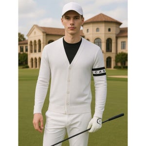 [까스텔바작] 까스텔바작 남성 소매포인트 브이넥 가디건_BGCSSJ001GY