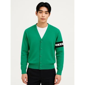[까스텔바작] 까스텔바작 남성 소매포인트 브이넥 가디건_BGCSSJ001GR
