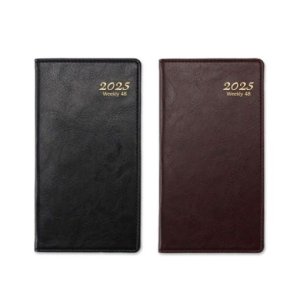 양지사 다이어리 2025 위클리48 날짜형 수첩 블랙 브라운 스케줄러 메모  업무용 직장인 회사 플래너