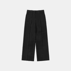 SIPT7145 베이직 플로우 와이드 슬랙스_Black