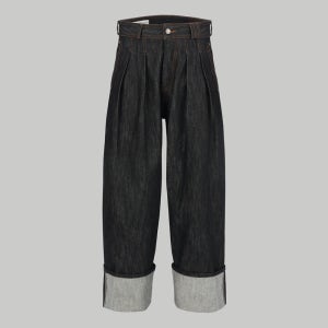 아인플란진,Selvedge Denim Set-up Pants Raw ( Black )