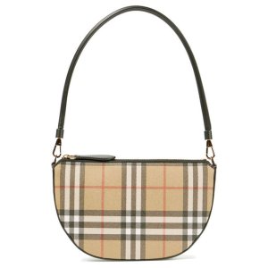 버버리 24FW 뉴 올림피아 체크 파우치 숄더백 아카이브베이지 8058006