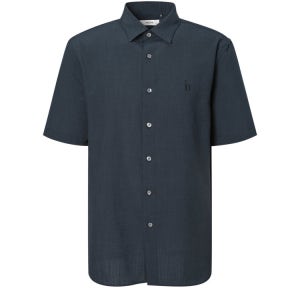 [헤지스 남성] 차콜그레이 레이온혼방 반팔 셔츠 HZSH5B502CG