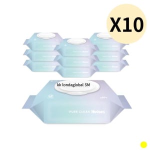 하기스 물티슈 퓨어클린 대용량 캡형 81매 총100팩