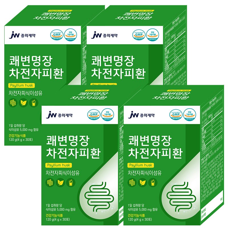 <b>JW중외제약 쾌변</b>명장 차전자피환  30정  4개