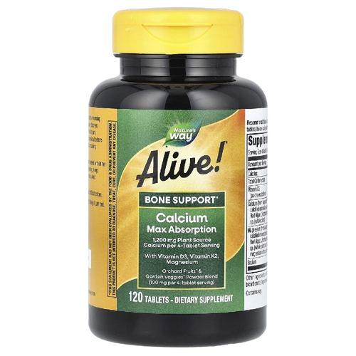 네이처스웨이 <b>얼라이브 본서포트 칼슘</b> bone support calcium 120정