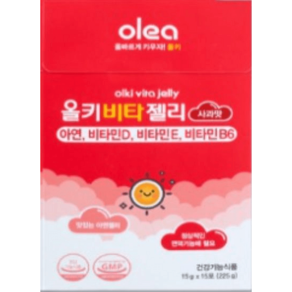 <b>아주약품</b> 올키 비타젤리 사과맛 1박스 (15포) / 아연 비타민D <b>비타민E</b> 비타민B6  225g  1개